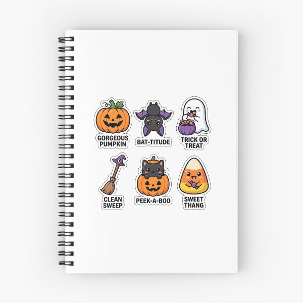 Item preview, Kawaii Spooky Halloween Sticker Pack - Cute Pumpkin & Bat Puns designed and sold by SimpleP.