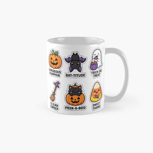 Item preview, Kawaii Spooky Halloween Sticker Pack - Cute Pumpkin & Bat Puns designed and sold by SimpleP.