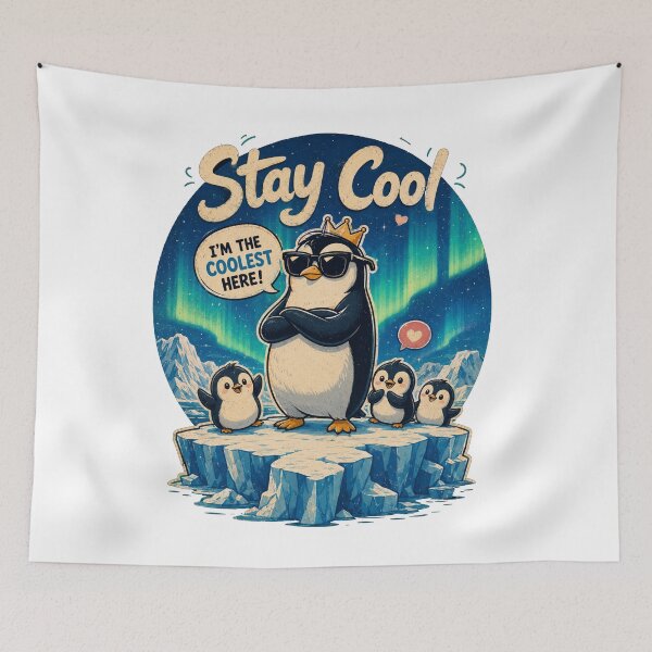 Item preview, Stay Cool Penguin – Master of the Frozen World designed and sold by MedRoh.