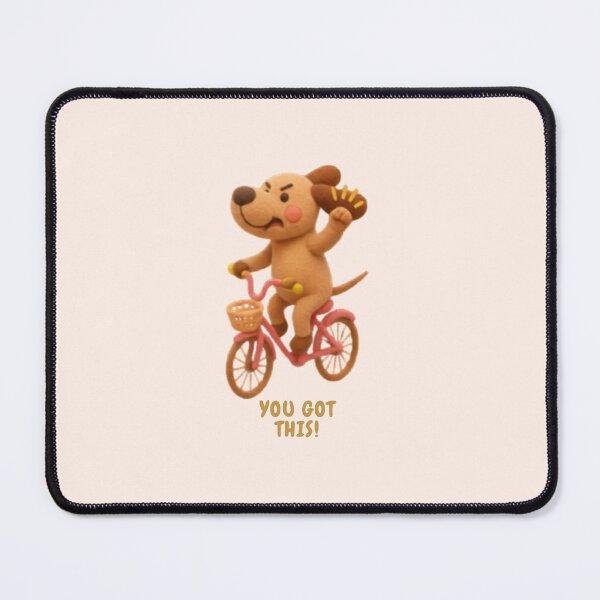 Item preview, You Got This Cute Motivational Dog Riding Bicycle designed and sold by Siti Hoiriyah.