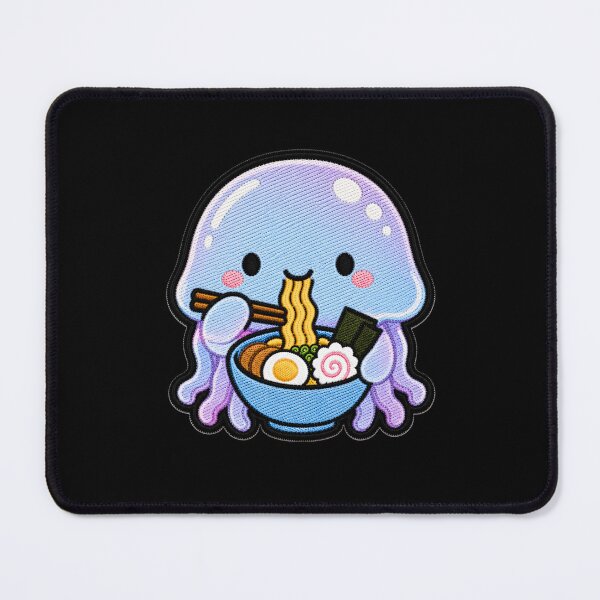 Item preview, Cute Kawaii Jellyfish Eating Ramen designed and sold by ColorSplash123.