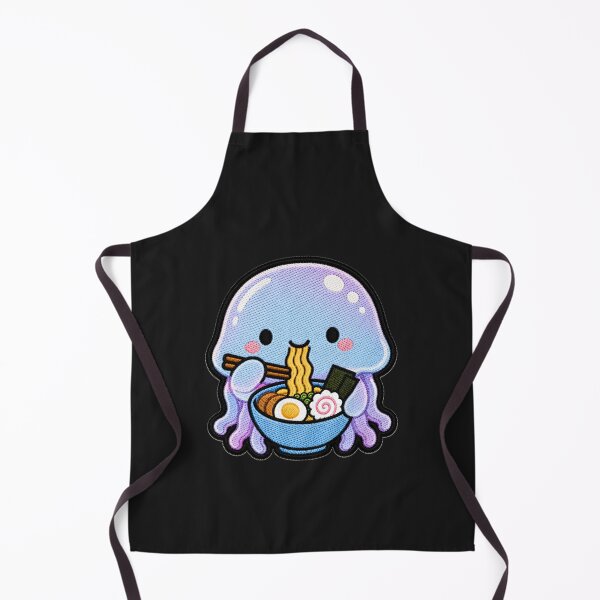 Item preview, Cute Kawaii Jellyfish Eating Ramen designed and sold by ColorSplash123.