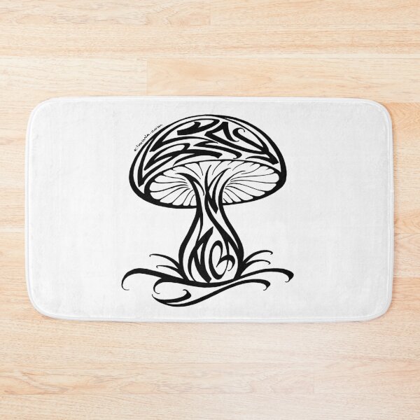 Item preview, Modern Calligraphic Mushroom Ornament designed and sold by elmuna.