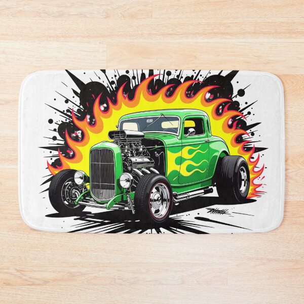 Item preview, Green Hot Rod Abstract Ink Flame Burst Main designed and sold by rgagliardi2017.
