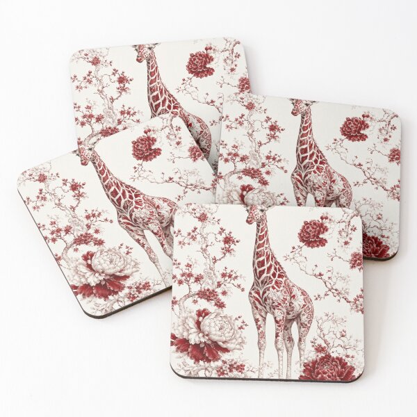 Item preview, Crimson Floral Giraffe Elegance designed and sold by Rohan132.