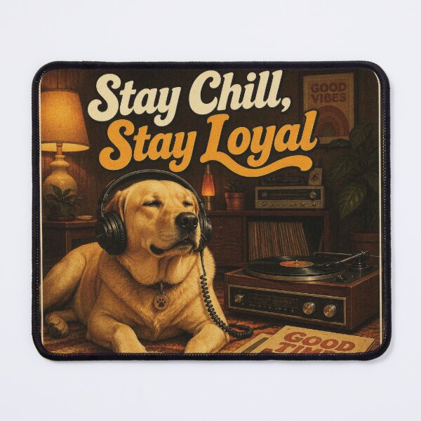 Item preview, Labrador Retro Vinyl – Stay Chill Stay Loyal Dog Aesthetic Design designed and sold by olenapetol.