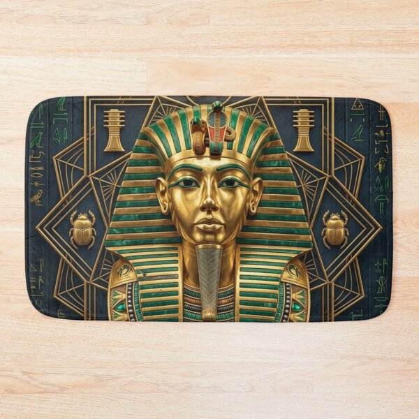 Item preview, Tutankhamun Sacred Geometry Art | Golden Egyptian Pharaoh Design designed and sold by Queen Cleopatra.