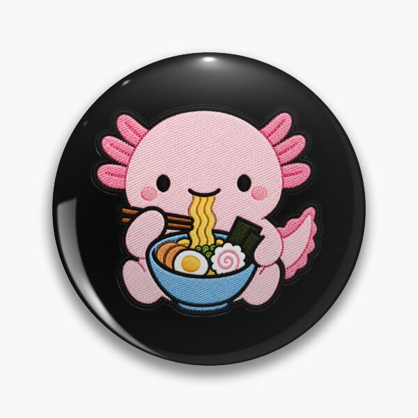 Item preview, Cute Kawaii Axolotl Eating Ramen designed and sold by ColorSplash123.