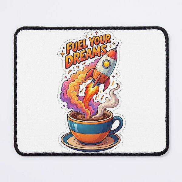 Item preview, Fuel Your Dreams - Rocket Teacup Illustration designed and sold by Doodledraft.