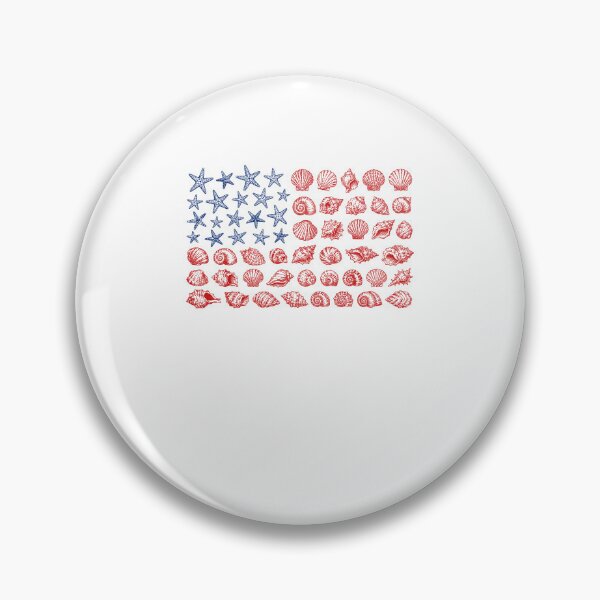 Item preview, Seashell American Flag Beach Coastal Patriotic 4th Of July Ocean Lover designed and sold by ostenlee.