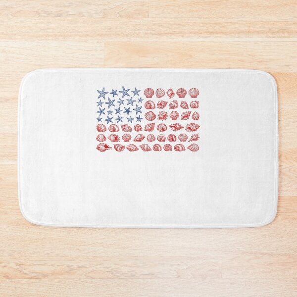 Item preview, Seashell American Flag Beach Coastal Patriotic 4th Of July Ocean Lover designed and sold by ostenlee.