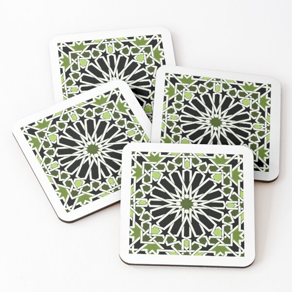Item preview, Moroccan Shooting Stars Tile Green designed and sold by VintageStyle.