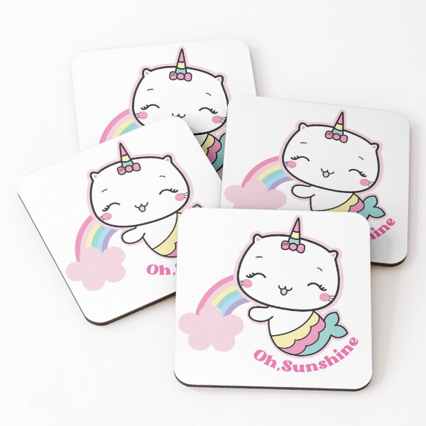 Item preview, Cute Caticorn with Rainbow designed and sold by prettytoon.