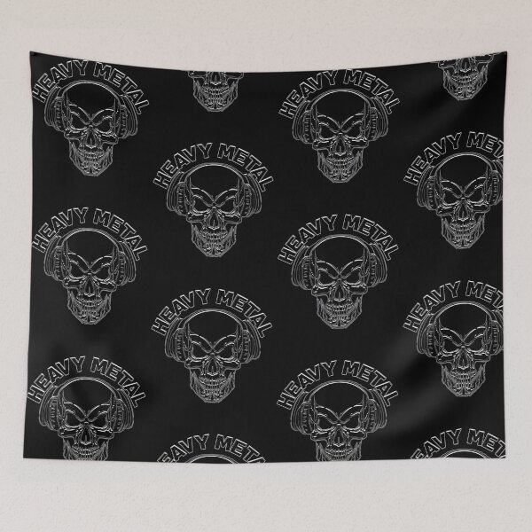 Item preview, Heavy Metal Skull Headphones Rock Music Graphic designed and sold by ostenlee.