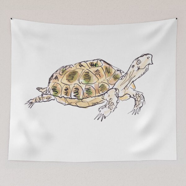 Item preview, Tortoise picture drawing designed and sold by Inky Fingers Illustrations.