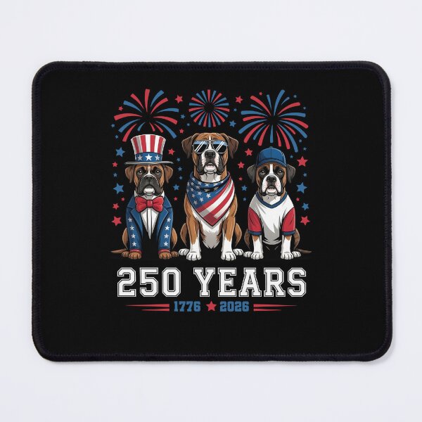 Item preview, 250 Years Patriotic Boxer Dogs America 1776 2026 Celebration 4th Of July designed and sold by ostenlee.