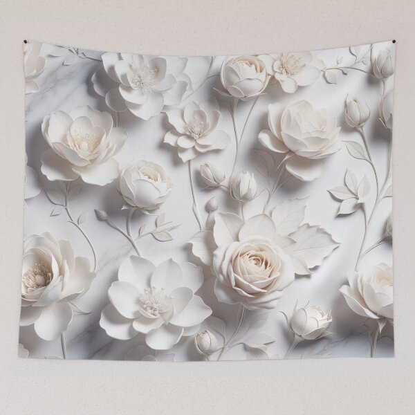 Item preview, Creamy Layered Bloom Floral Pattern designed and sold by IntelliMindDesigns.