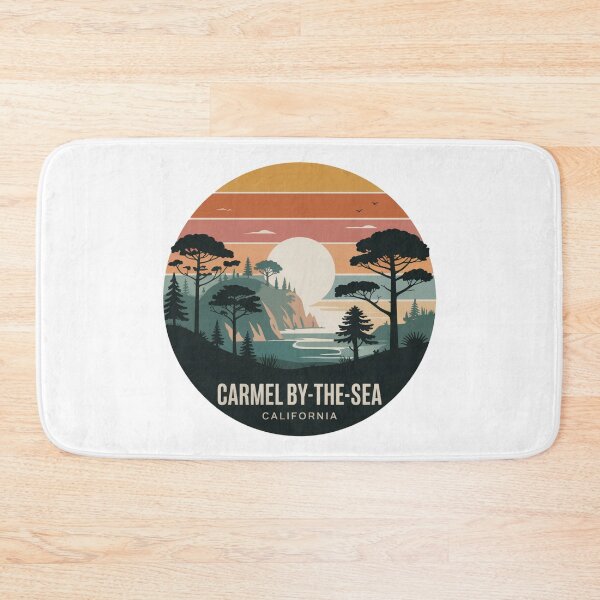 Item preview, Carmel-by-the-Sea California: Coastal Pines & Cliffs Illustration designed and sold by CircinusStore.