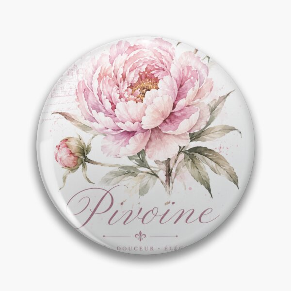 Item preview, La Vie Est Faite de Pivoine – Vintage Peony Watercolor designed and sold by Blueberry-art23.