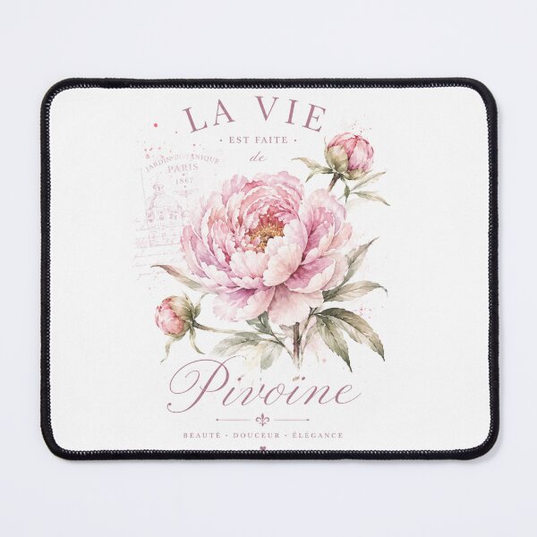 Item preview, La Vie Est Faite de Pivoine – Vintage Peony Watercolor designed and sold by Blueberry-art23.
