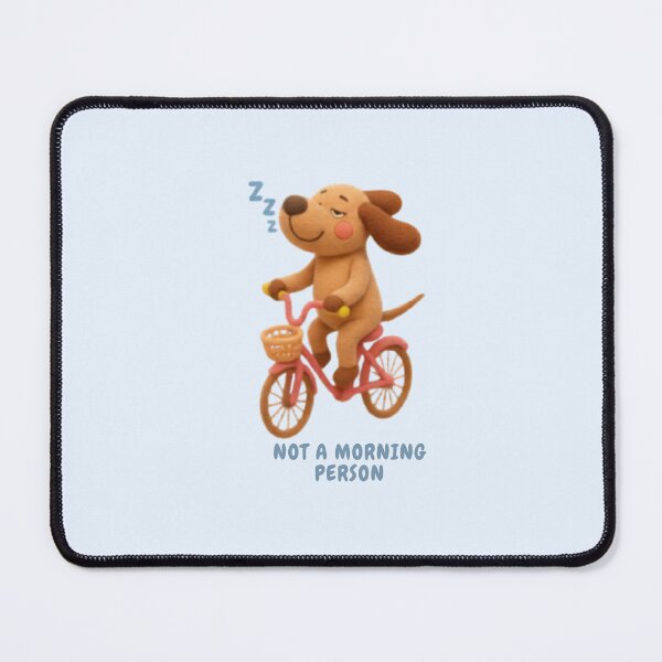 Item preview, Not A Morning Person Sleepy Dog Bicycle Sticker designed and sold by Siti Hoiriyah.