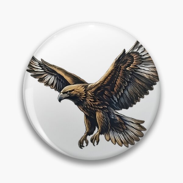 Item preview, Majestic Soaring Eagle Watercolor Illustration designed and sold by Lovely Elen.