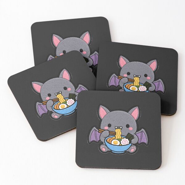 Item preview, Cute Kawaii Bat Eating Ramen designed and sold by ColorSplash123.
