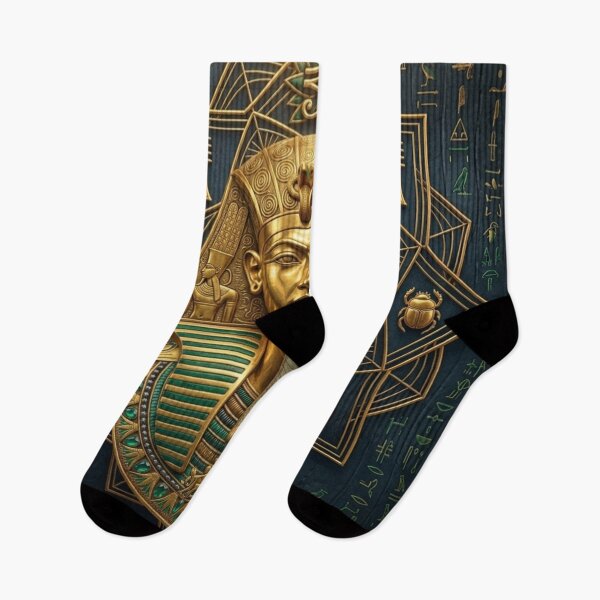 Item preview, Tutankhamun Eye of Horus Sacred Geometry | Ancient Egypt Golden Pharaoh Art designed and sold by Queen Cleopatra.