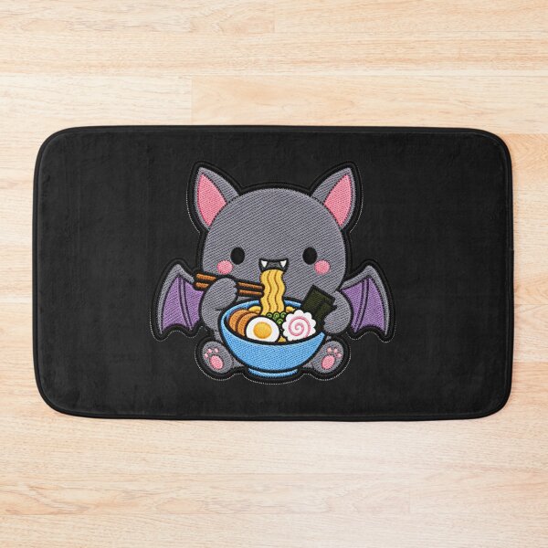 Item preview, Cute Kawaii Bat Eating Ramen designed and sold by ColorSplash123.