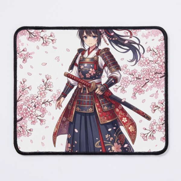 Item preview, Samurai Girl Sakura - Cherry Blossom Warrior Anime Art designed and sold by vekotpu.