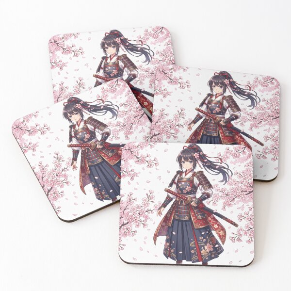 Item preview, Samurai Girl Sakura - Cherry Blossom Warrior Anime Art designed and sold by vekotpu.