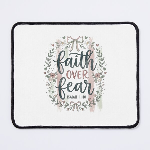 Item preview, Faith Over Fear Floral Wreath Christian Bible Verse Quote designed and sold by longngusuc.