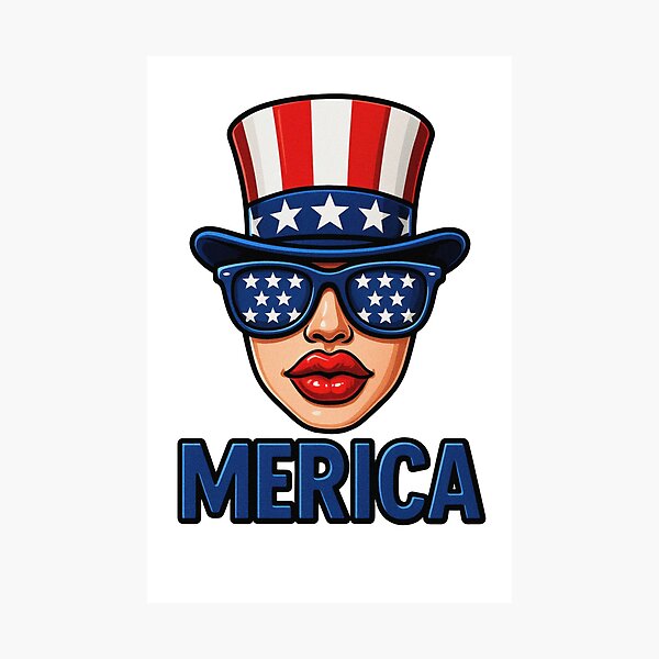 Item preview, Merica Retro Pop Art – Funny Patriotic Sunglasses USA Design designed and sold by olenapetol.