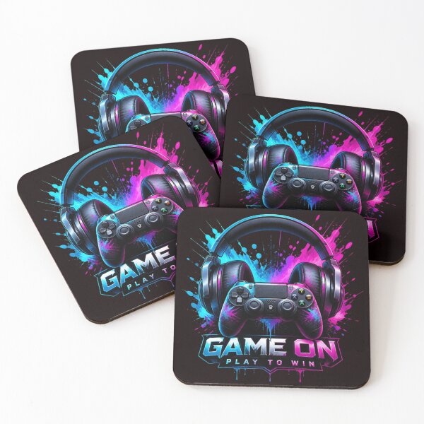 Item preview, Game On Play To Win - Neon Vaporwave Gaming Logo designed and sold by AgnesB77.
