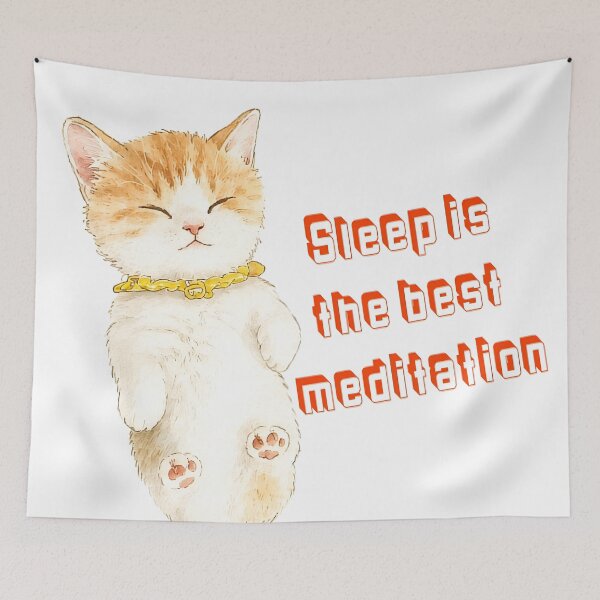 Item preview, Cute Sleeping Cat Illustration - Cozy Kawaii Kitten Art designed and sold by XODAD.