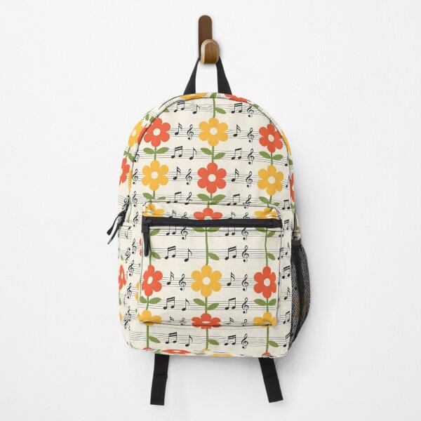 Item preview, Retro Cottagecore Flowers and Sheet Music Pattern designed and sold by Paulocdias.
