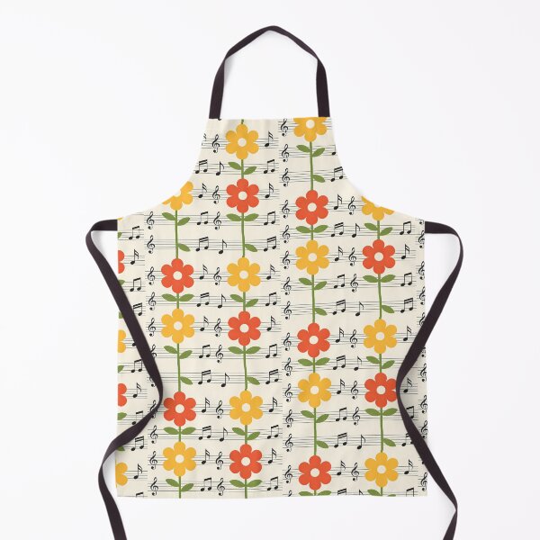 Item preview, Retro Cottagecore Flowers and Sheet Music Pattern designed and sold by Paulocdias.