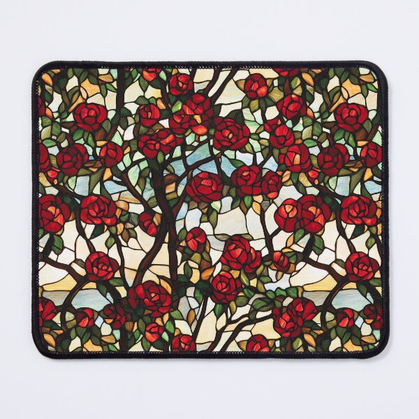 Item preview, Red and Orange Rose Tangle Stained Glass Photo Texture designed and sold by DigitaICraft.