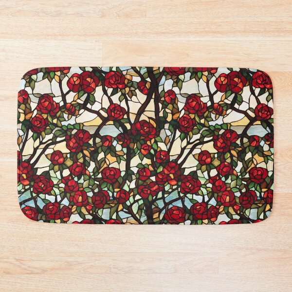 Item preview, Red and Orange Rose Tangle Stained Glass Photo Texture designed and sold by DigitaICraft.
