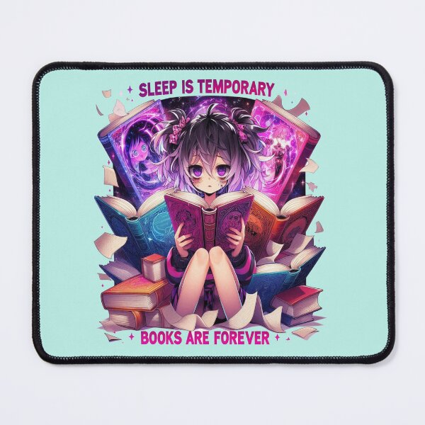 Item preview, Sleep Is Temporary, Books Are Forever Fantasy Reader Design designed and sold by BookedAndDesign.