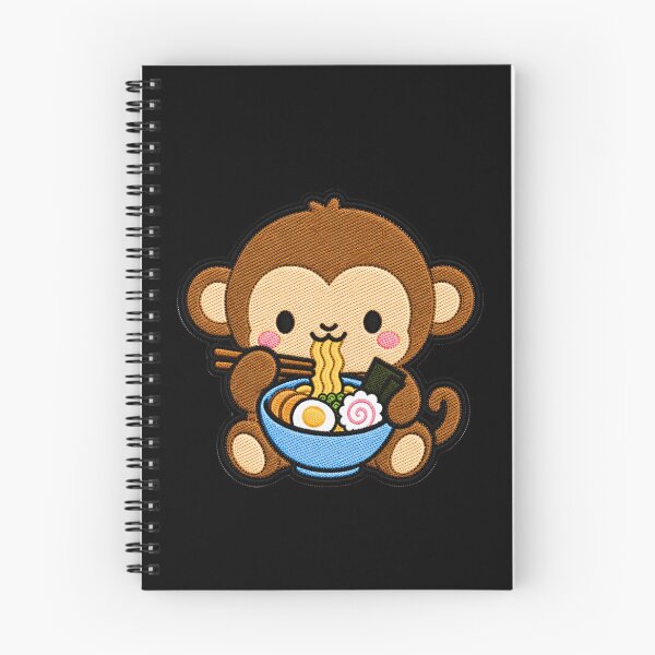 Item preview, Cute Kawaii Monkey Eating Ramen designed and sold by ColorSplash123.