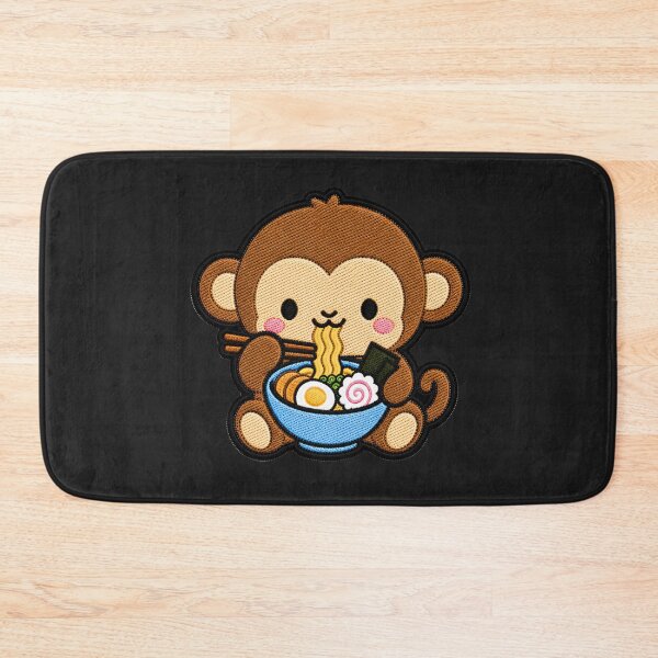 Item preview, Cute Kawaii Monkey Eating Ramen designed and sold by ColorSplash123.