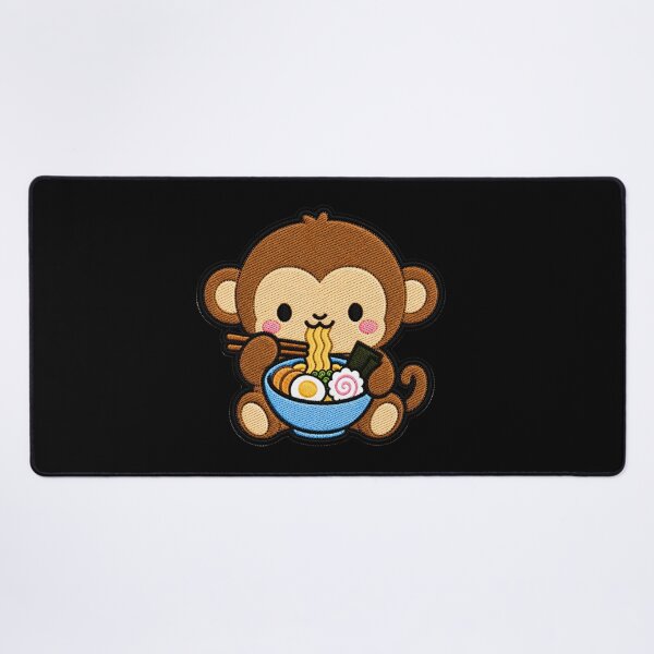 Item preview, Cute Kawaii Monkey Eating Ramen designed and sold by ColorSplash123.