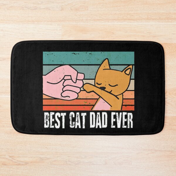 Item preview, Best Cat Dad Ever Fist Bump Retro T-Shirt designed and sold by SoyLamderma.