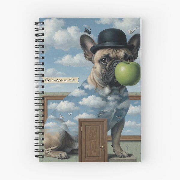 Item preview, Ceci N'est Pas Un Chien – Surreal French Bulldog Tribute | Magritte-Inspired Dreamscape Art designed and sold by cipoprimo.