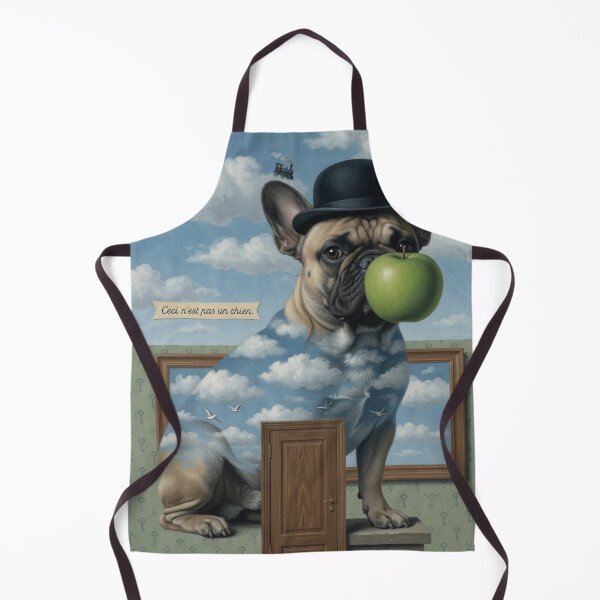Item preview, Ceci N'est Pas Un Chien – Surreal French Bulldog Tribute | Magritte-Inspired Dreamscape Art designed and sold by cipoprimo.