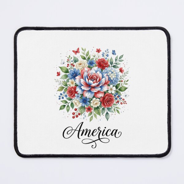 Item preview, Patriotic Floral America Watercolor Bouquet 4Th Of July designed and sold by longngusuc.
