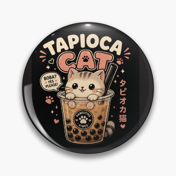 Item preview, Tapioca Cat Cute Boba Milk Tea - Pawsitive Vibes Neko designed and sold by AMBAYK.