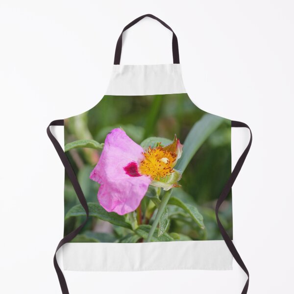 Item preview, Pink Wildflower Close-Up With Yellow Stamen and Single Petal Detail In Natural Green Background designed and sold by Nmallia.