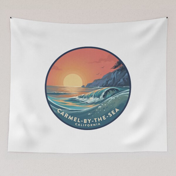 Item preview, Carmel-by-the-Sea California: Illustrated Waves & Coastal Cliffs designed and sold by CircinusStore.